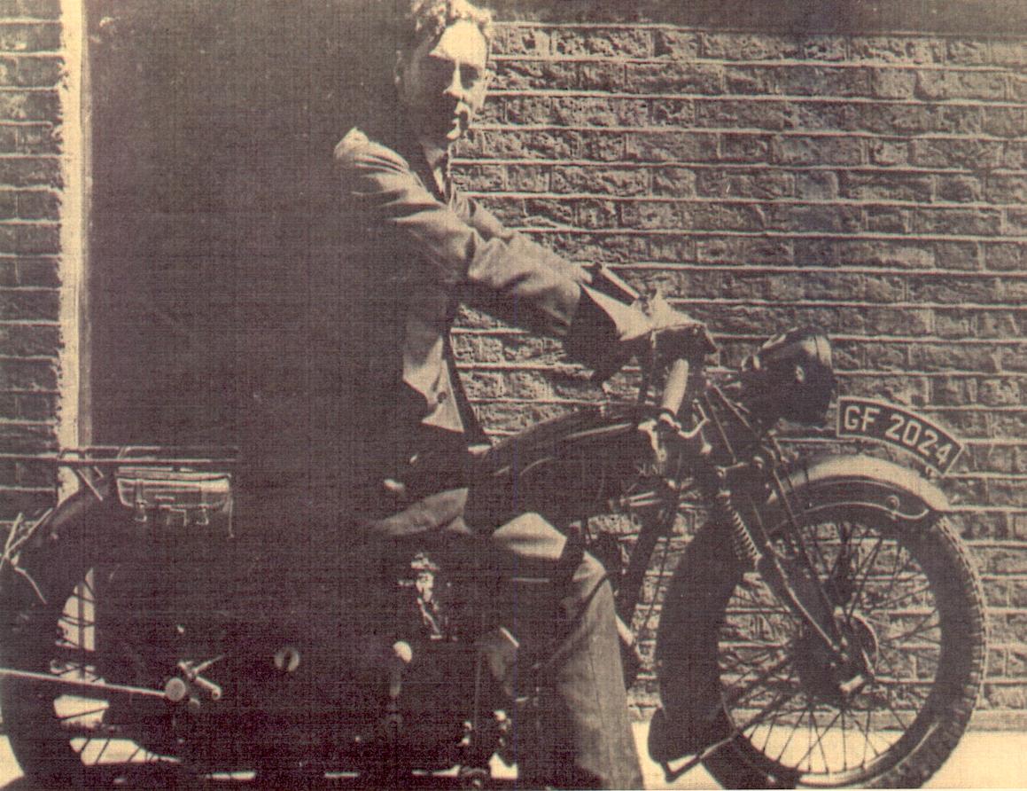 Frank Cato on Motor Bike